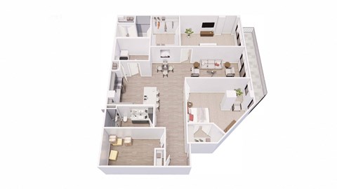 2 bed 2 bath 2I Floor Plan at Tesson Ridge, Saint Louis, 63128